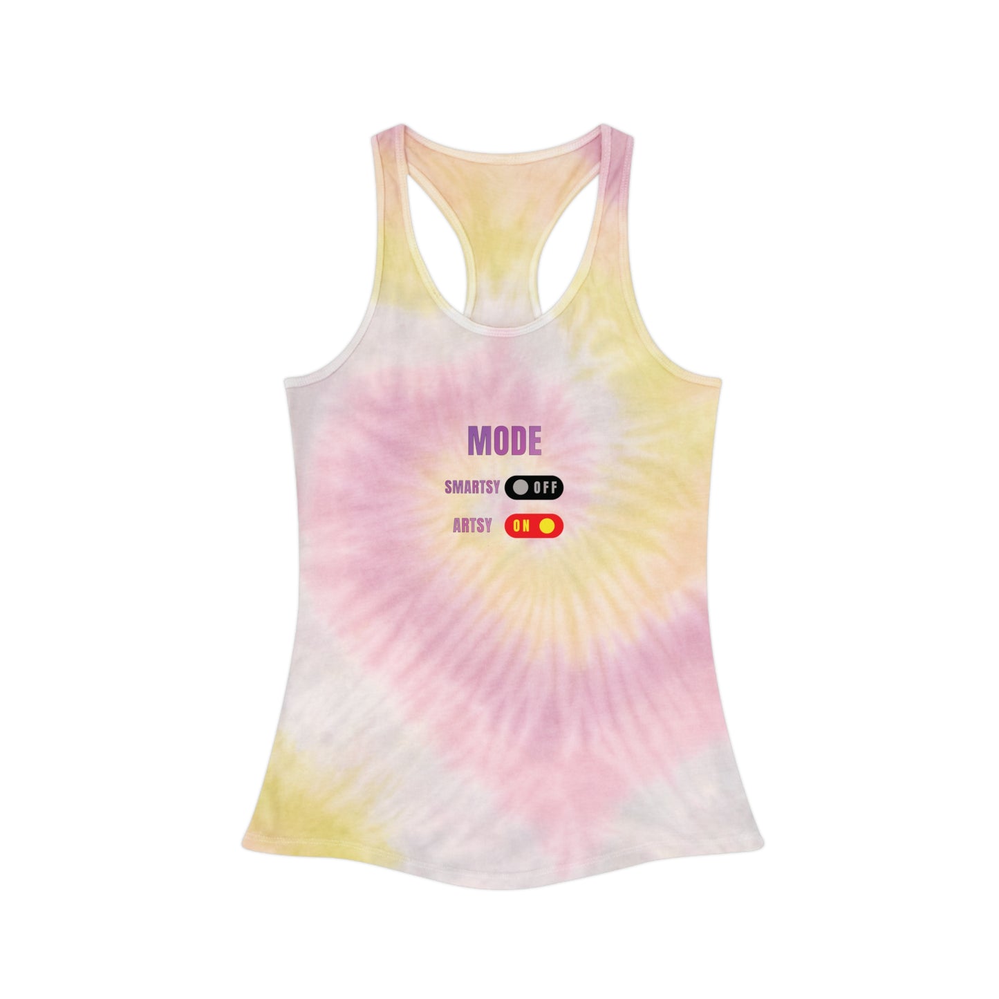 SMARTSY ARTSY Tie Dye Racerback Tank Top