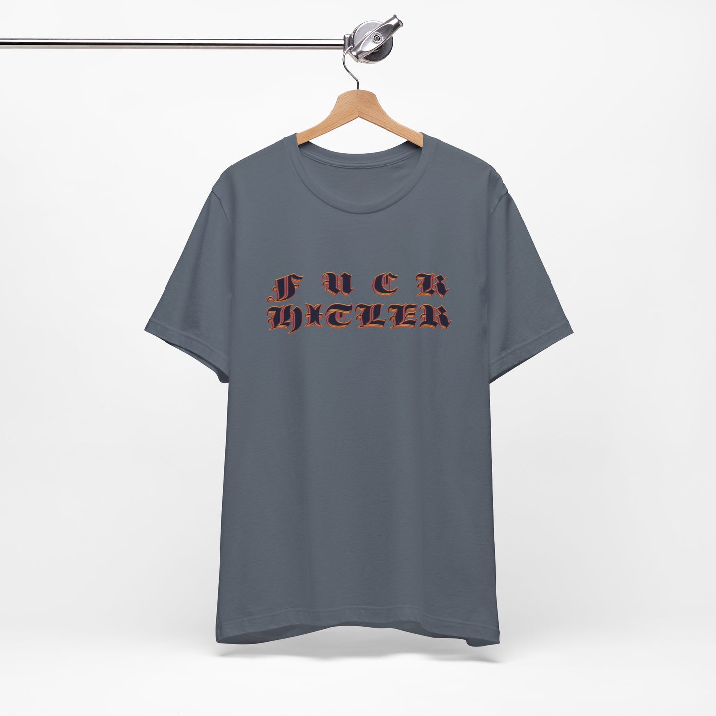 FUCK HITLER Gothic Unisex Jersey Short Sleeve Tee