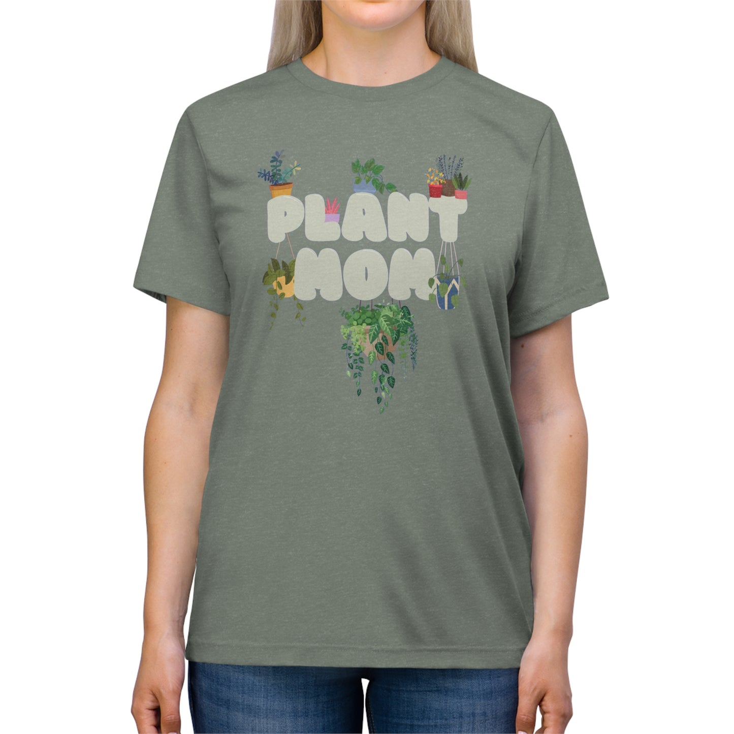 the famous PLANT MOM Unisex Triblend Tee