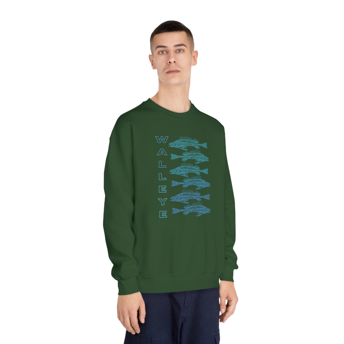 WALLEYE 6 bg gradient Unisex DryBlend® Crewneck Sweatshirt