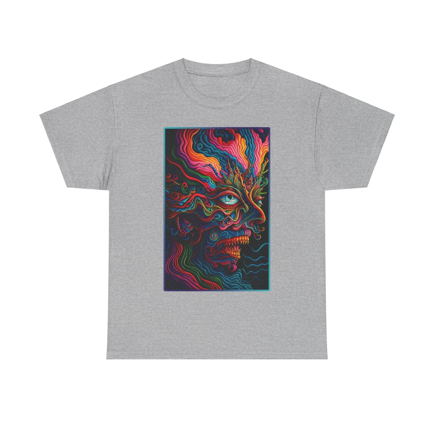 PSYCHEDELIC FACE v 1 Unisex Heavy Cotton Tee