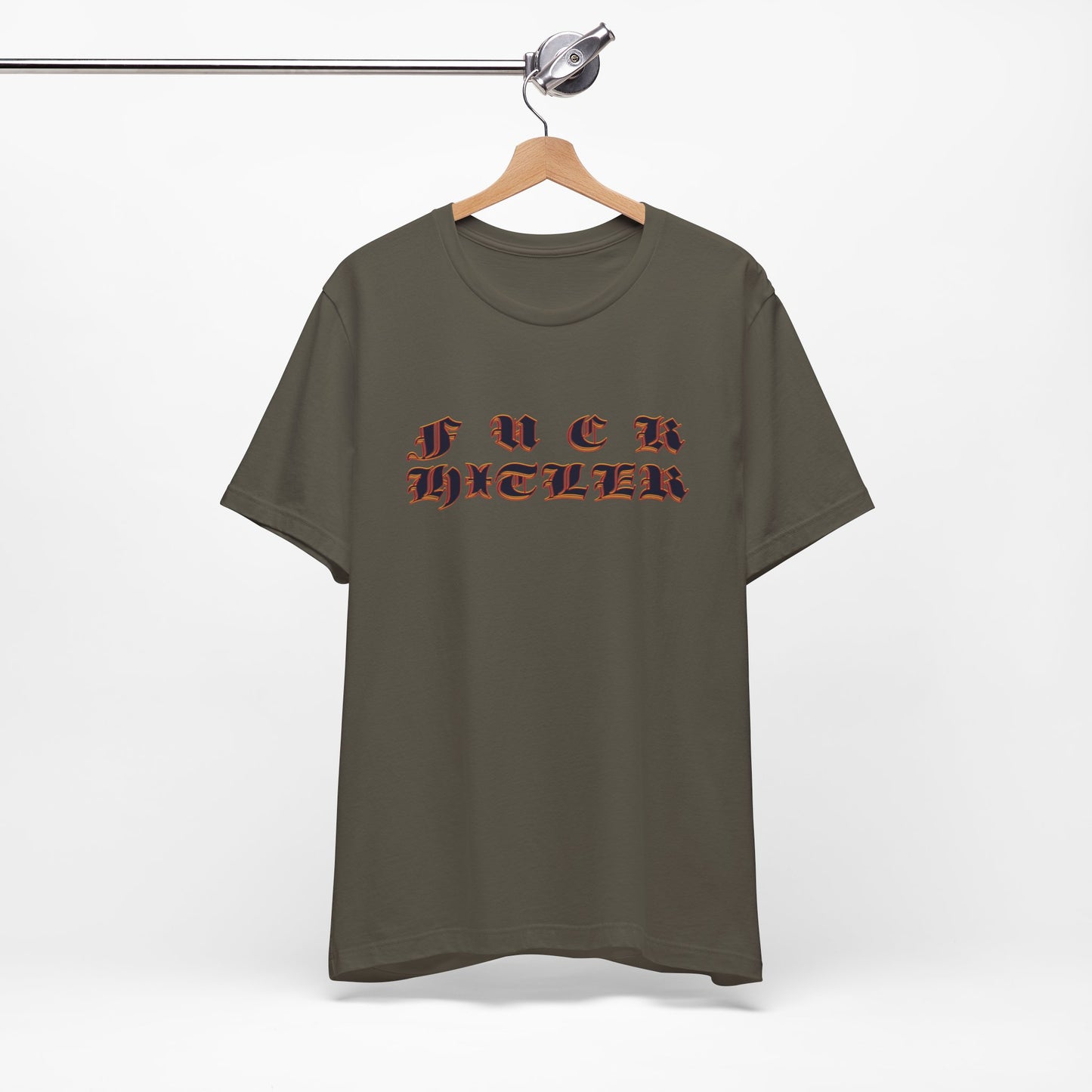 FUCK HITLER Gothic Unisex Jersey Short Sleeve Tee