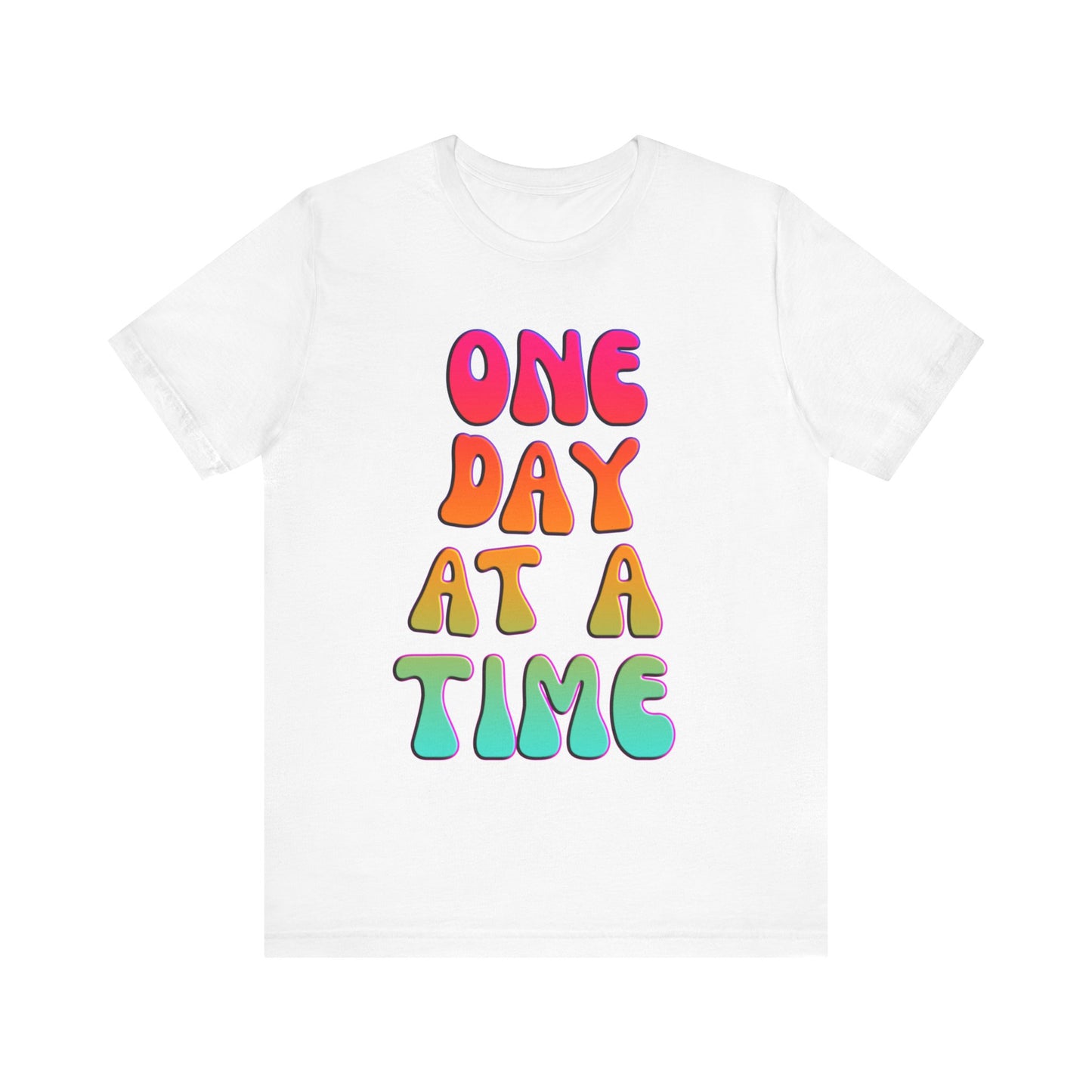 ONE DAY AT A TIME Groovy Edition Unisex Jersey Short Sleeve Tee