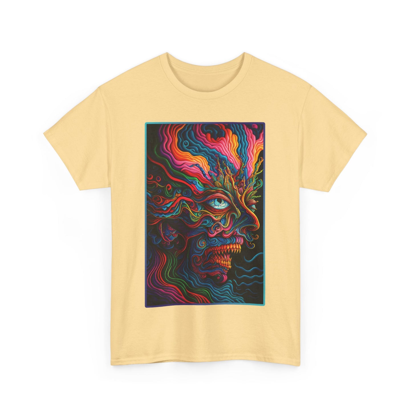 PSYCHEDELIC FACE v 1 Unisex Heavy Cotton Tee