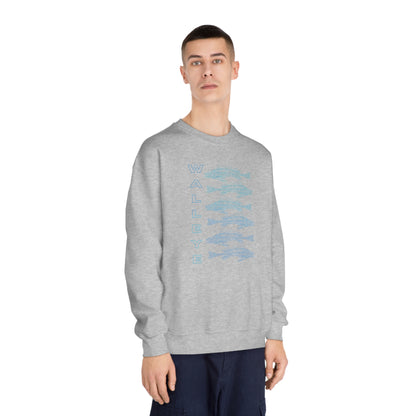 WALLEYE 6 bg gradient Unisex DryBlend® Crewneck Sweatshirt