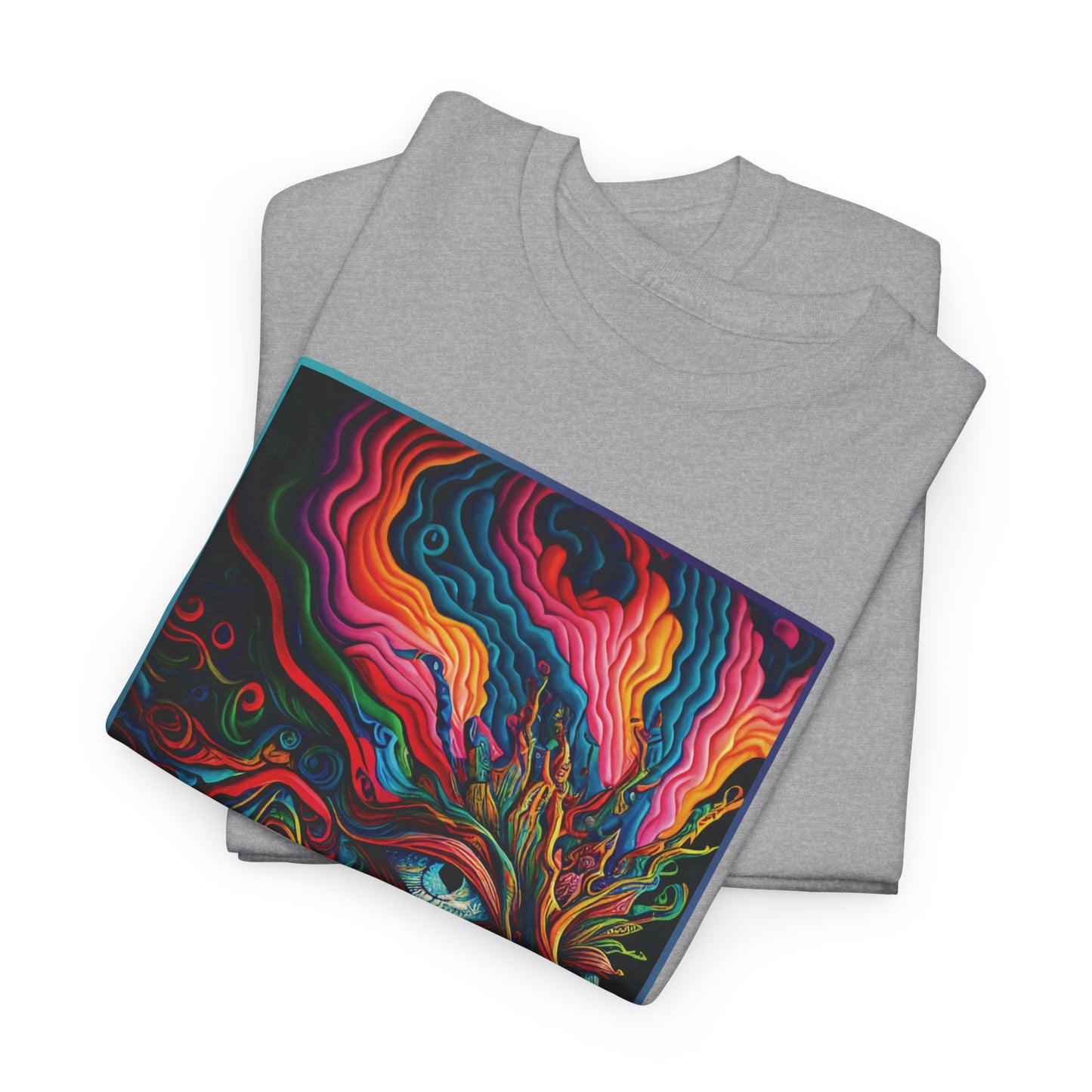 PSYCHEDELIC FACE v 1 Unisex Heavy Cotton Tee