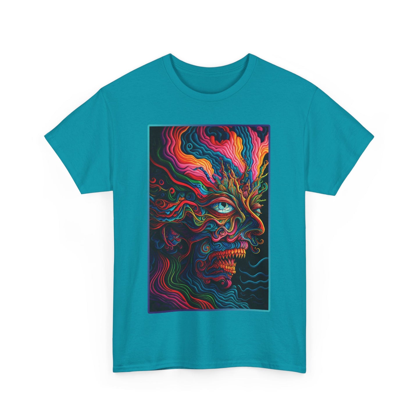 PSYCHEDELIC FACE v 1 Unisex Heavy Cotton Tee