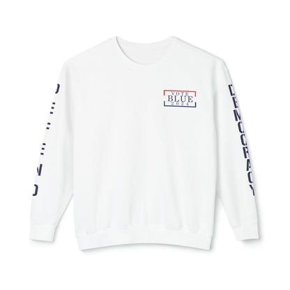 Vote Blue- Sweep the Floor in 2024 Unisex Lightweight Crewneck Sweatshirt