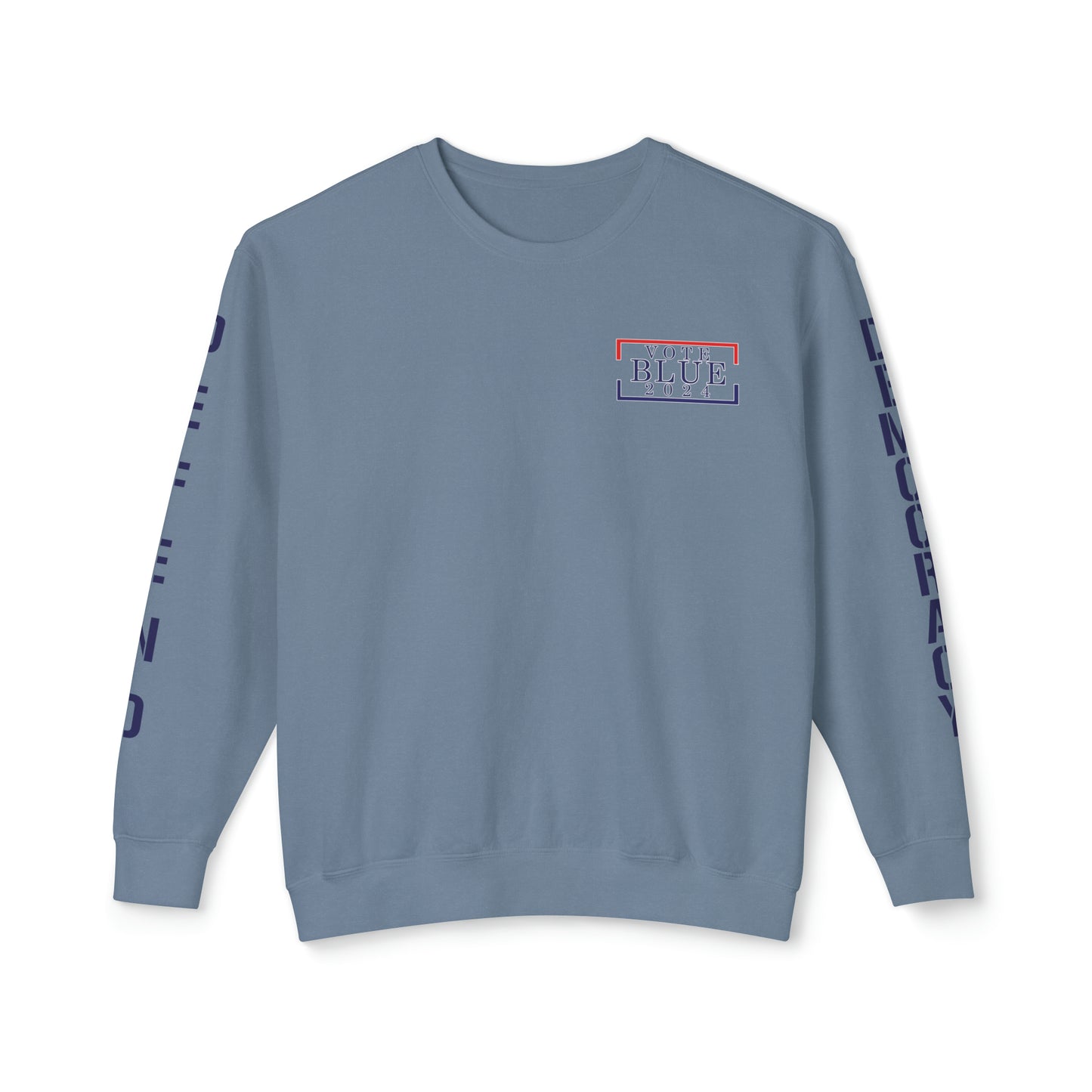 Vote Blue- Sweep the Floor in 2024 Unisex Lightweight Crewneck Sweatshirt