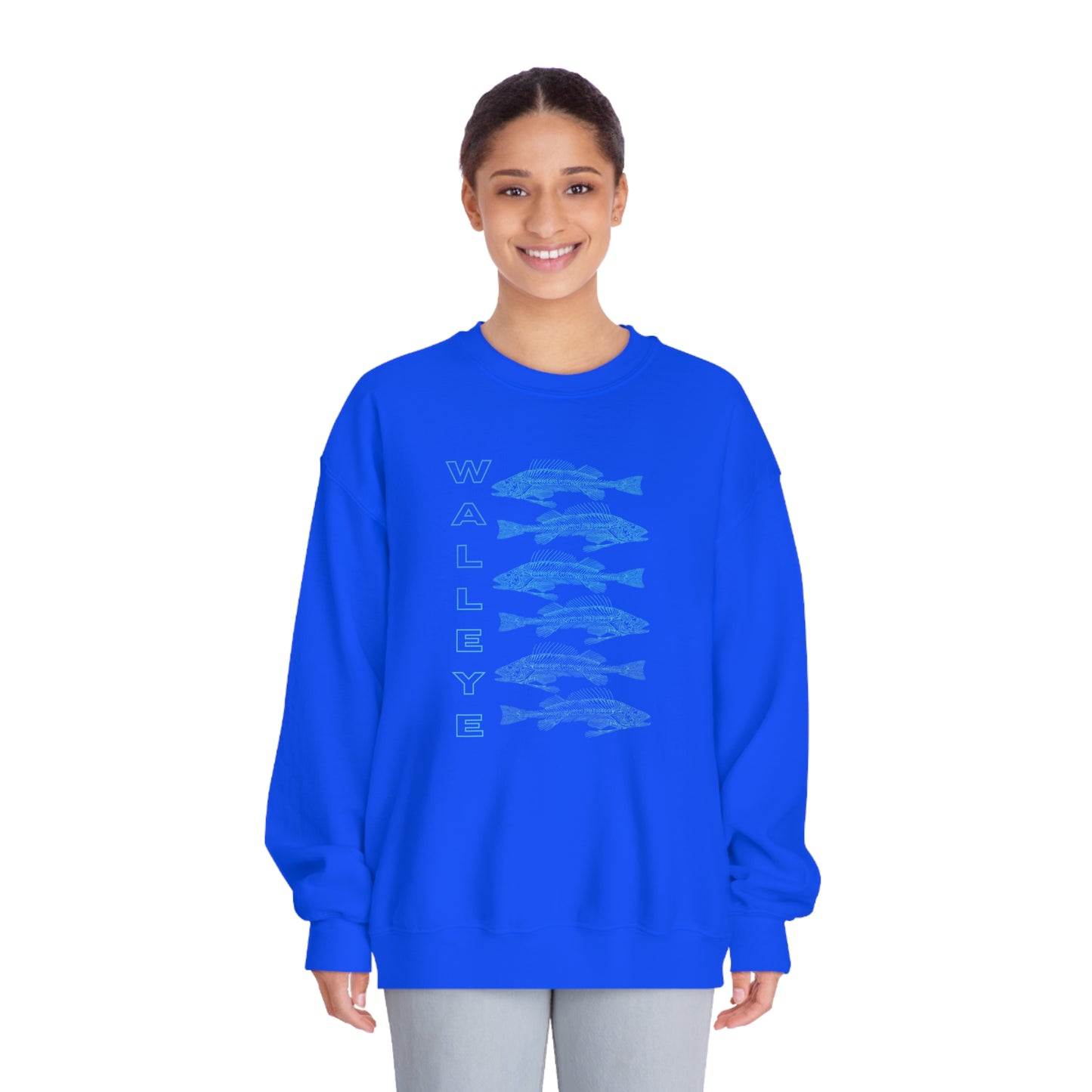 WALLEYE 6 bg gradient Unisex DryBlend® Crewneck Sweatshirt