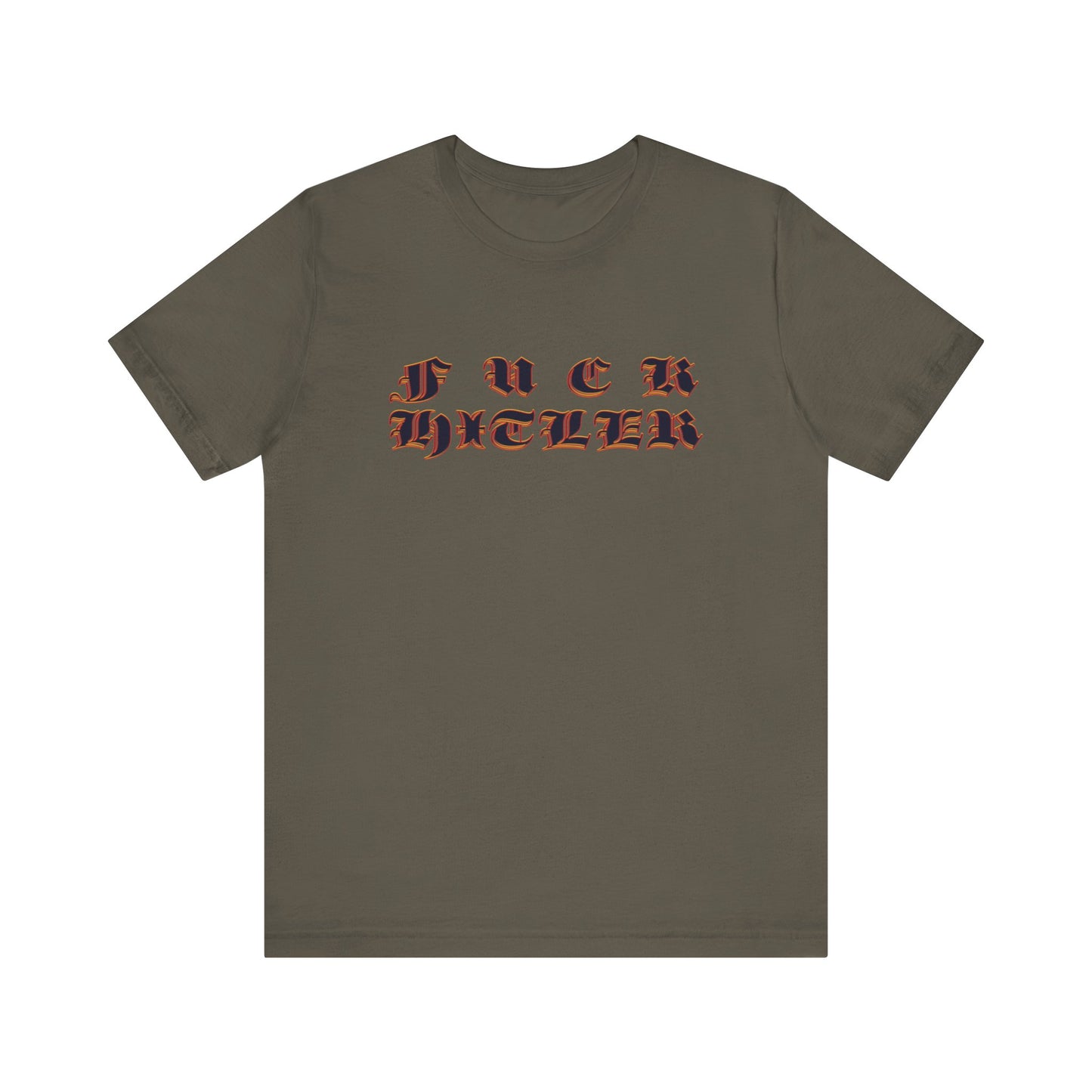 FUCK HITLER Gothic Unisex Jersey Short Sleeve Tee