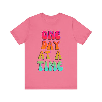 ONE DAY AT A TIME Groovy Edition Unisex Jersey Short Sleeve Tee