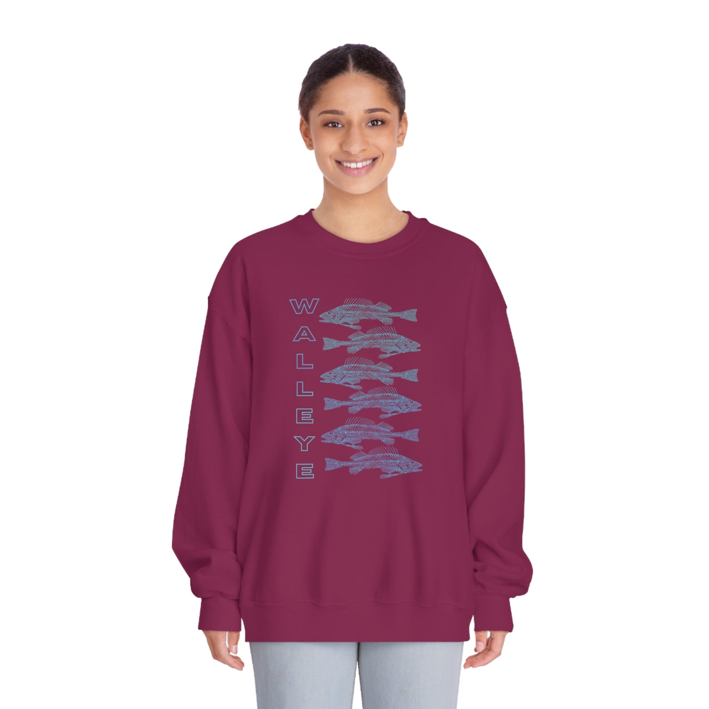 WALLEYE 6 bg gradient Unisex DryBlend® Crewneck Sweatshirt