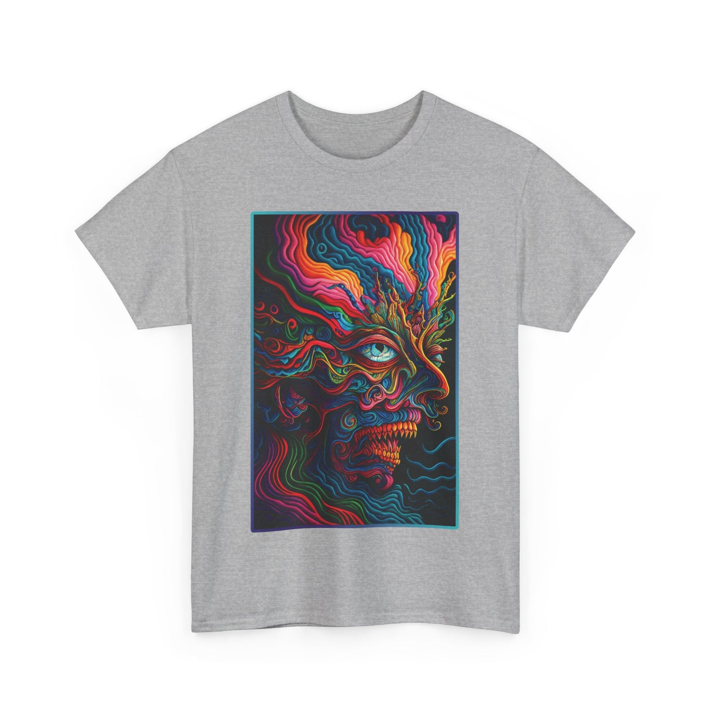 PSYCHEDELIC FACE v 1 Unisex Heavy Cotton Tee