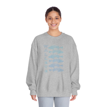 WALLEYE 6 bg gradient Unisex DryBlend® Crewneck Sweatshirt