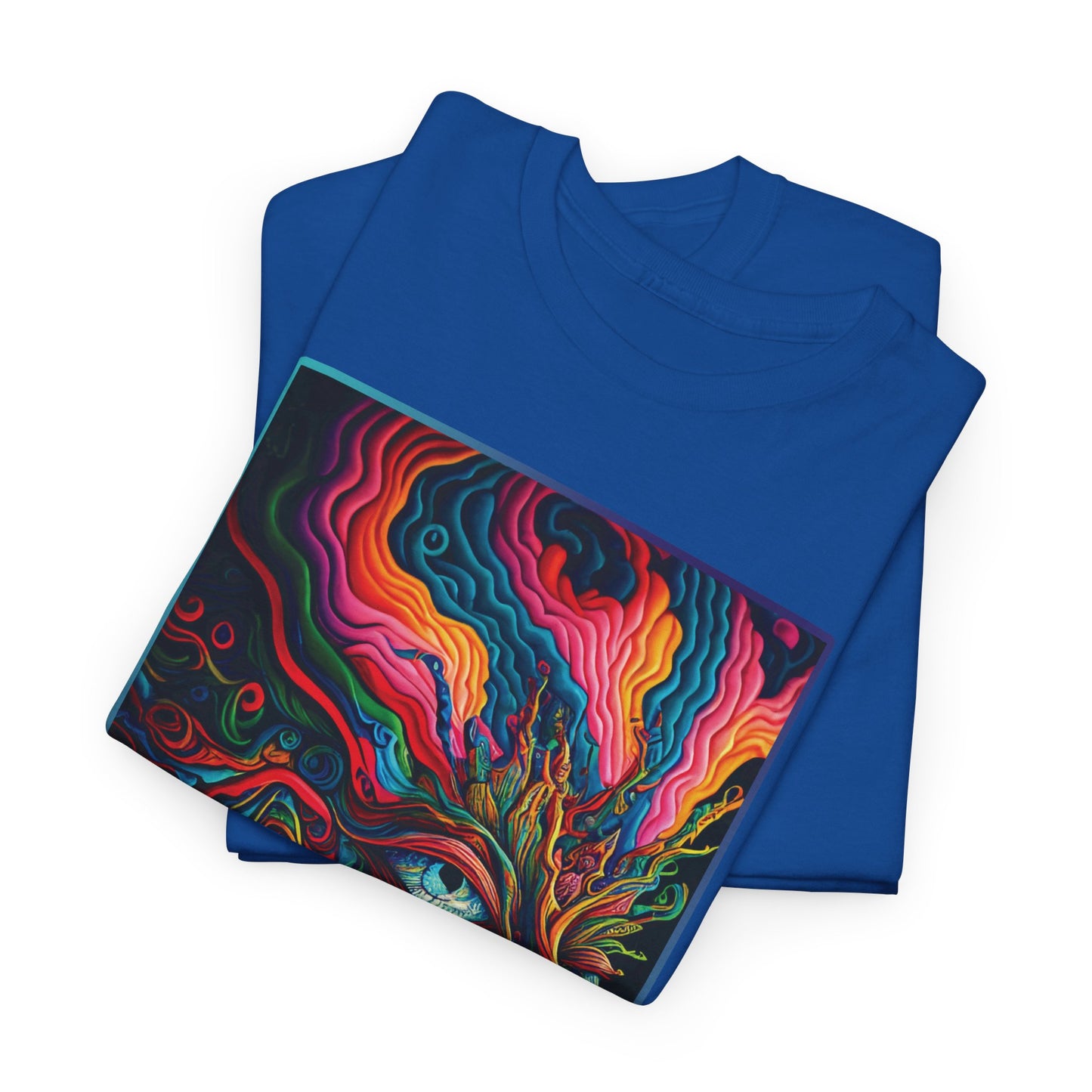 PSYCHEDELIC FACE v 1 Unisex Heavy Cotton Tee