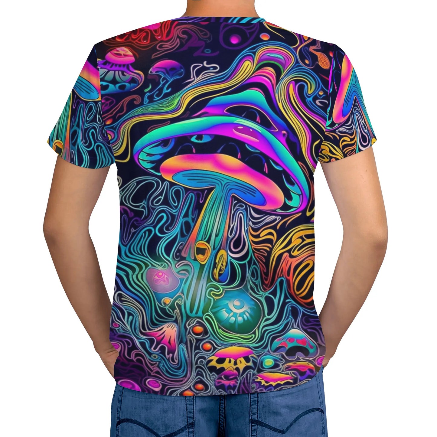 The MAGIC SHROOM V1 Mens All Over Print Staple T-Shirt