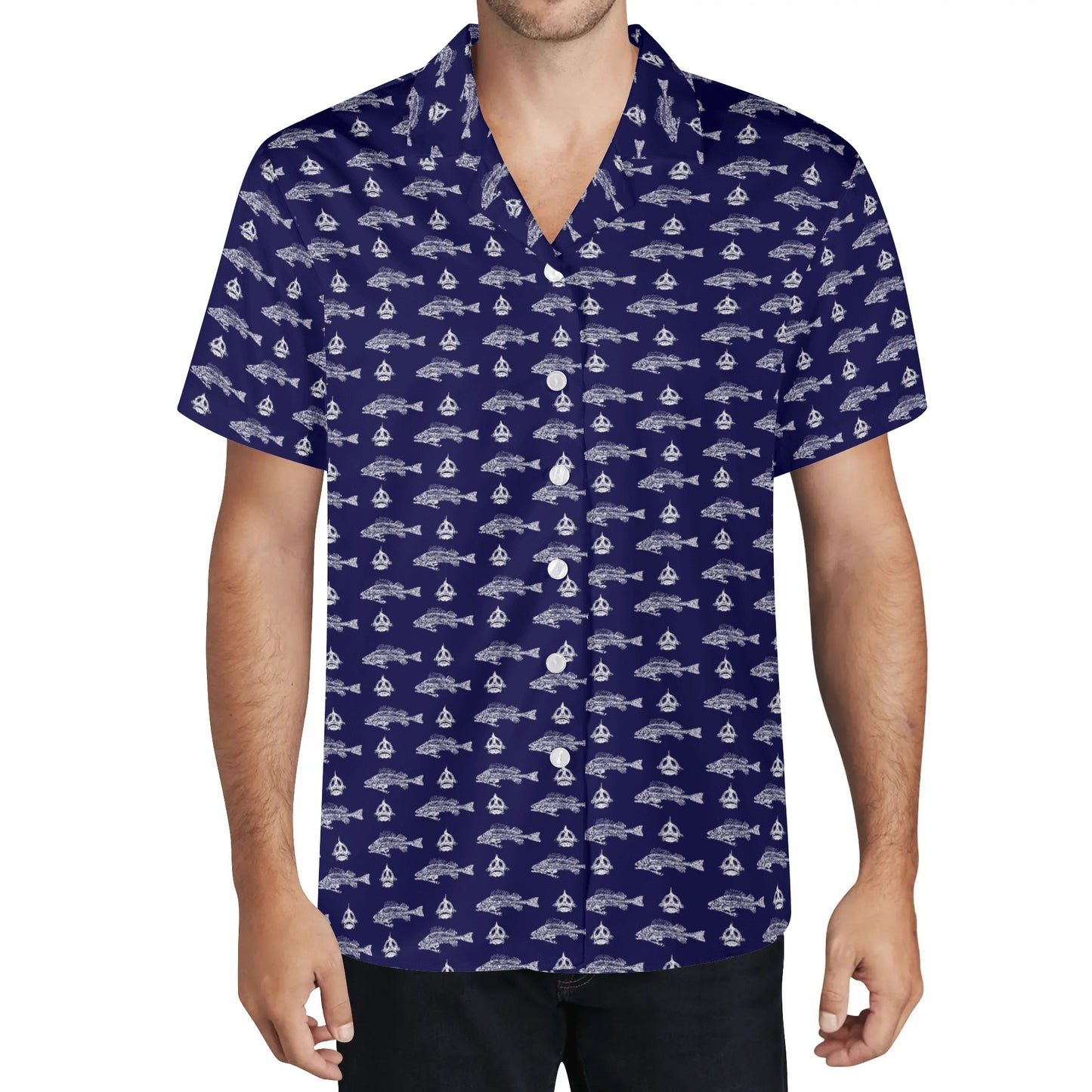 The Jolly Wally Northwoods Mens All Over Print Casual Hawaiian Shirt