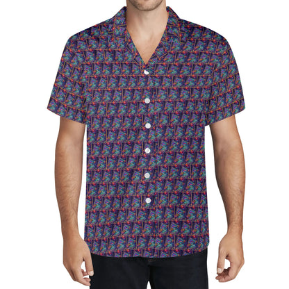 The MAGIC SHROOM classic Mens All Over Print Casual Hawaiian Shirt