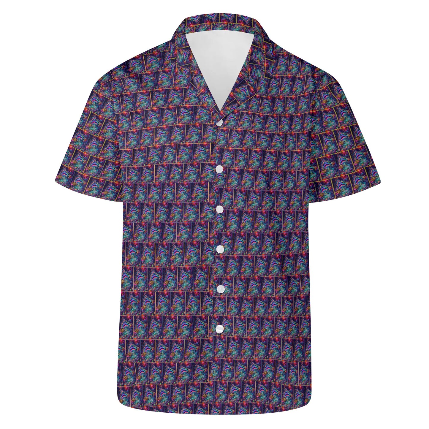 The MAGIC SHROOM classic Mens All Over Print Casual Hawaiian Shirt