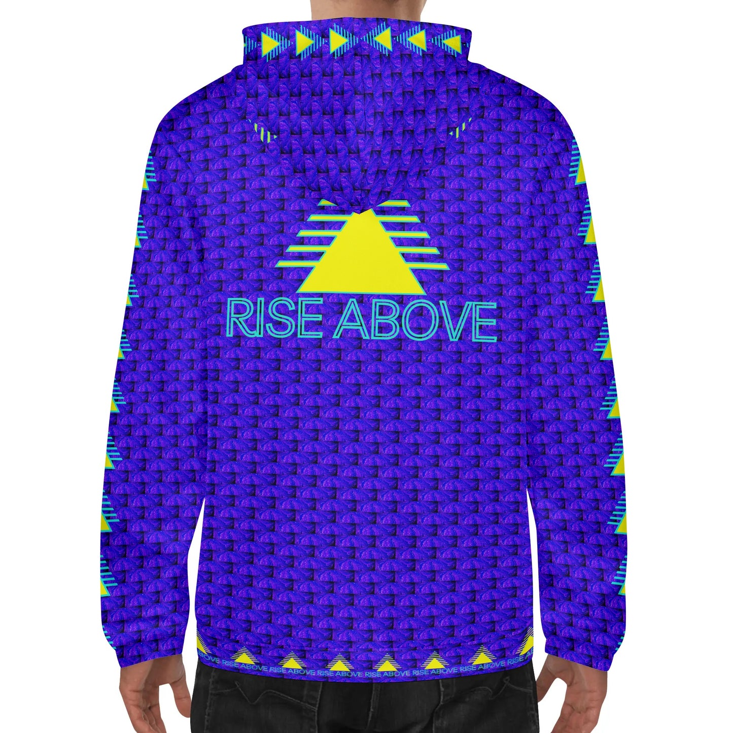 The 2024 RISE ABOVE LTD ED in b/y V Mens Lightweight All Over Print Hoodie