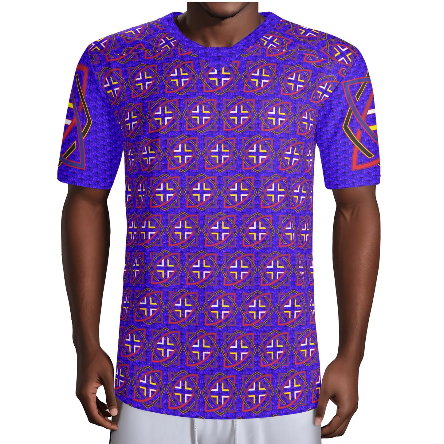 MAASAI based LOGO Mens All Over Print Football Rugby Jersey