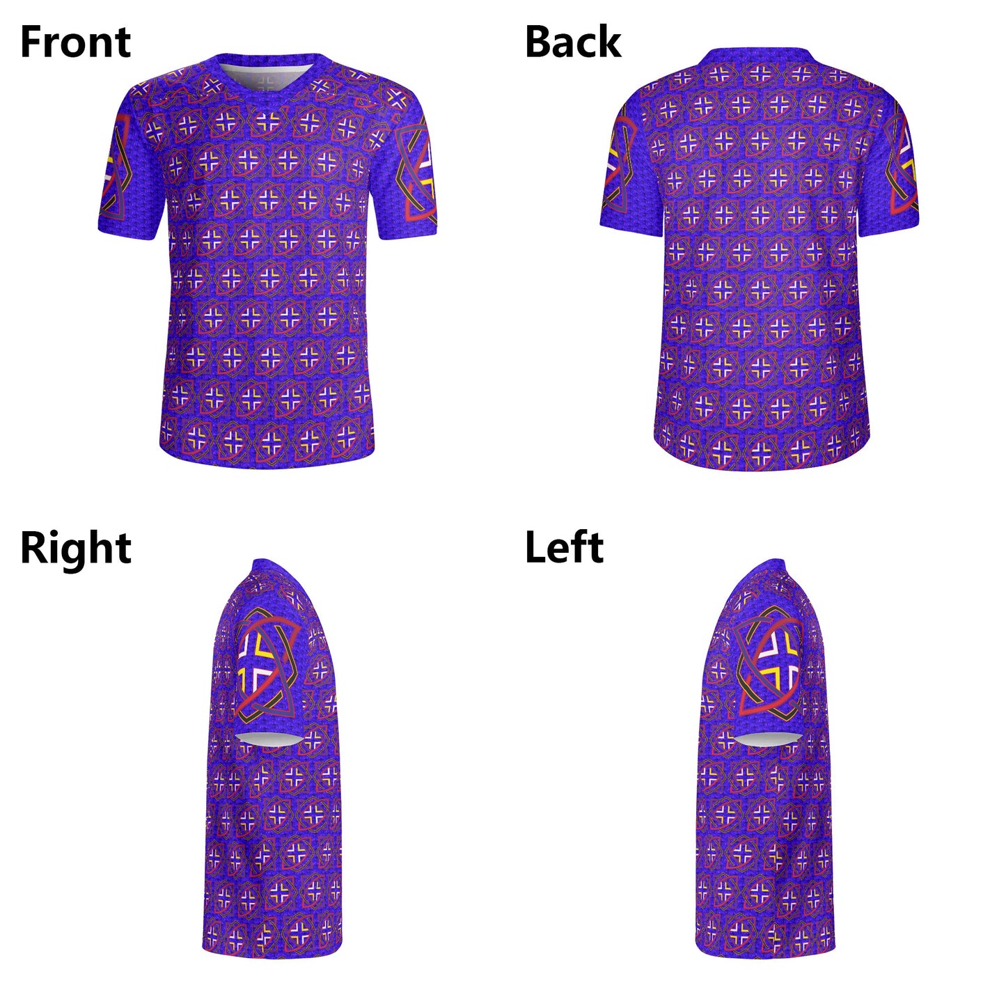 MAASAI based LOGO Mens All Over Print Football Rugby Jersey