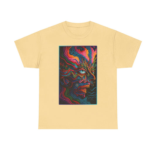 PSYCHEDELIC FACE v 1 Unisex Heavy Cotton Tee