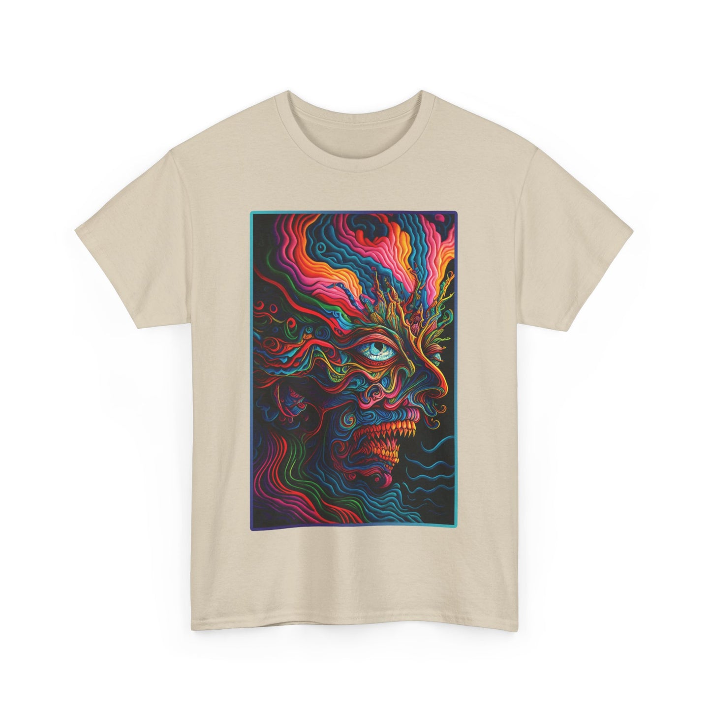 PSYCHEDELIC FACE v 1 Unisex Heavy Cotton Tee