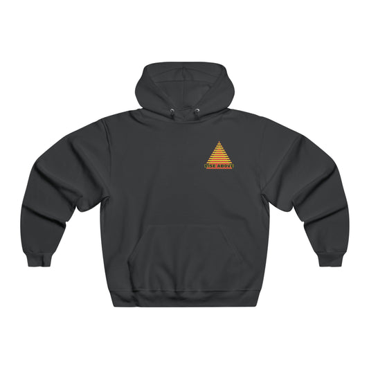 RISE ABOVE in Red and Yellow, perfect! Men's NUBLEND® Hooded Sweatshirt