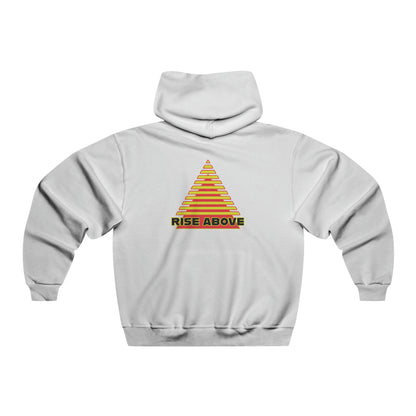 RISE ABOVE in Red and Yellow, perfect! Men's NUBLEND® Hooded Sweatshirt