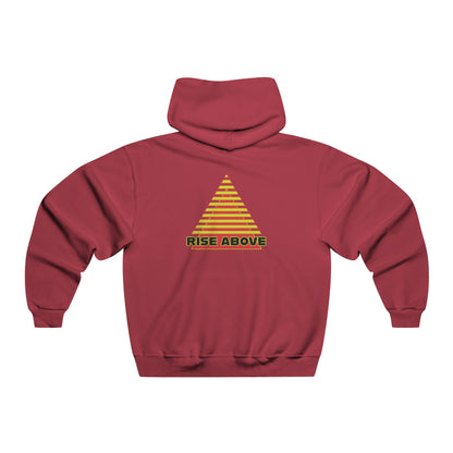 RISE ABOVE in Red and Yellow, perfect! Men's NUBLEND® Hooded Sweatshirt