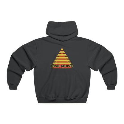 RISE ABOVE in Red and Yellow, perfect! Men's NUBLEND® Hooded Sweatshirt