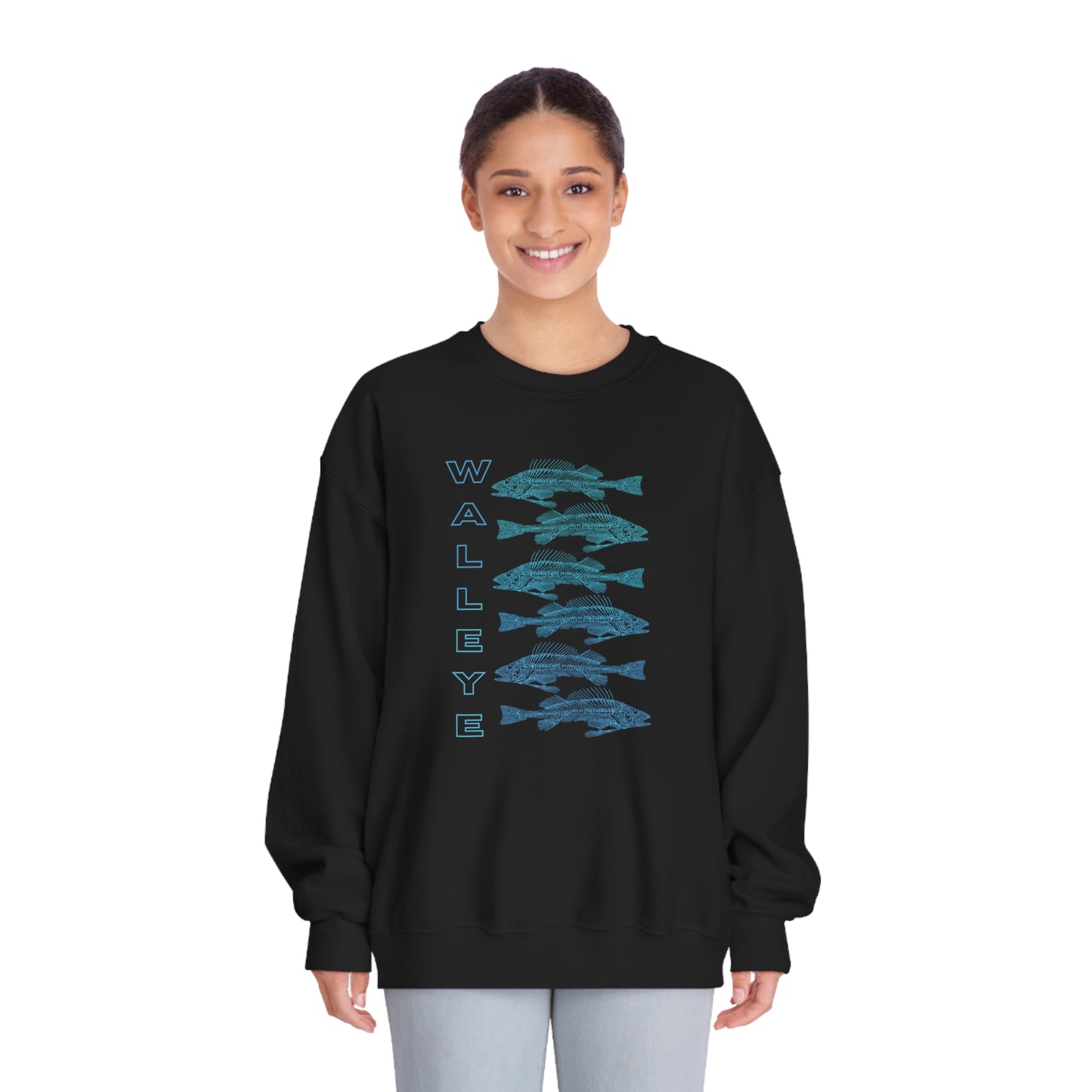 WALLEYE 6 bg gradient Unisex DryBlend® Crewneck Sweatshirt