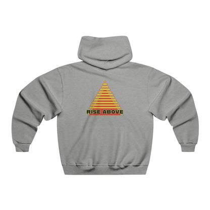 RISE ABOVE in Red and Yellow, perfect! Men's NUBLEND® Hooded Sweatshirt