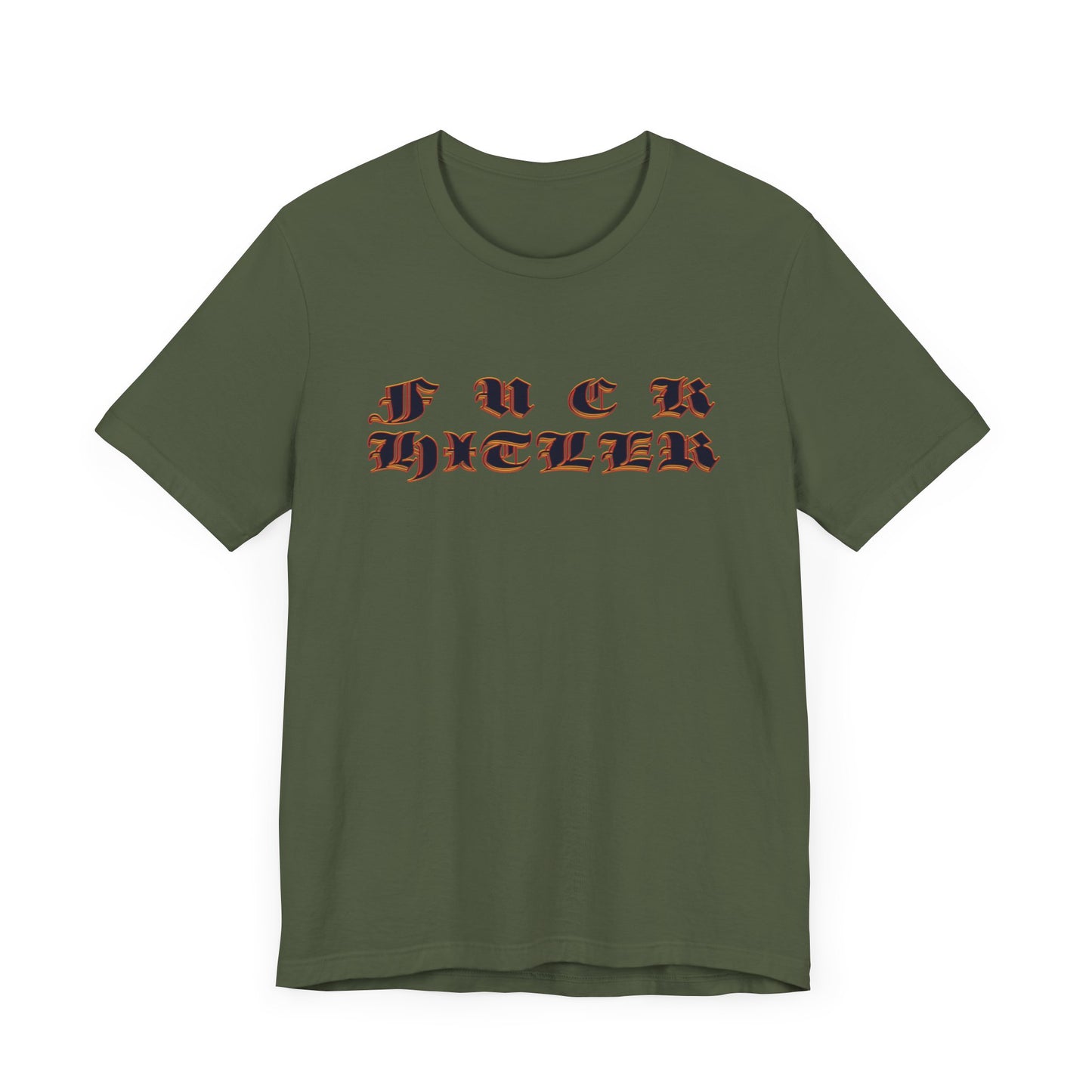 FUCK HITLER Gothic Unisex Jersey Short Sleeve Tee