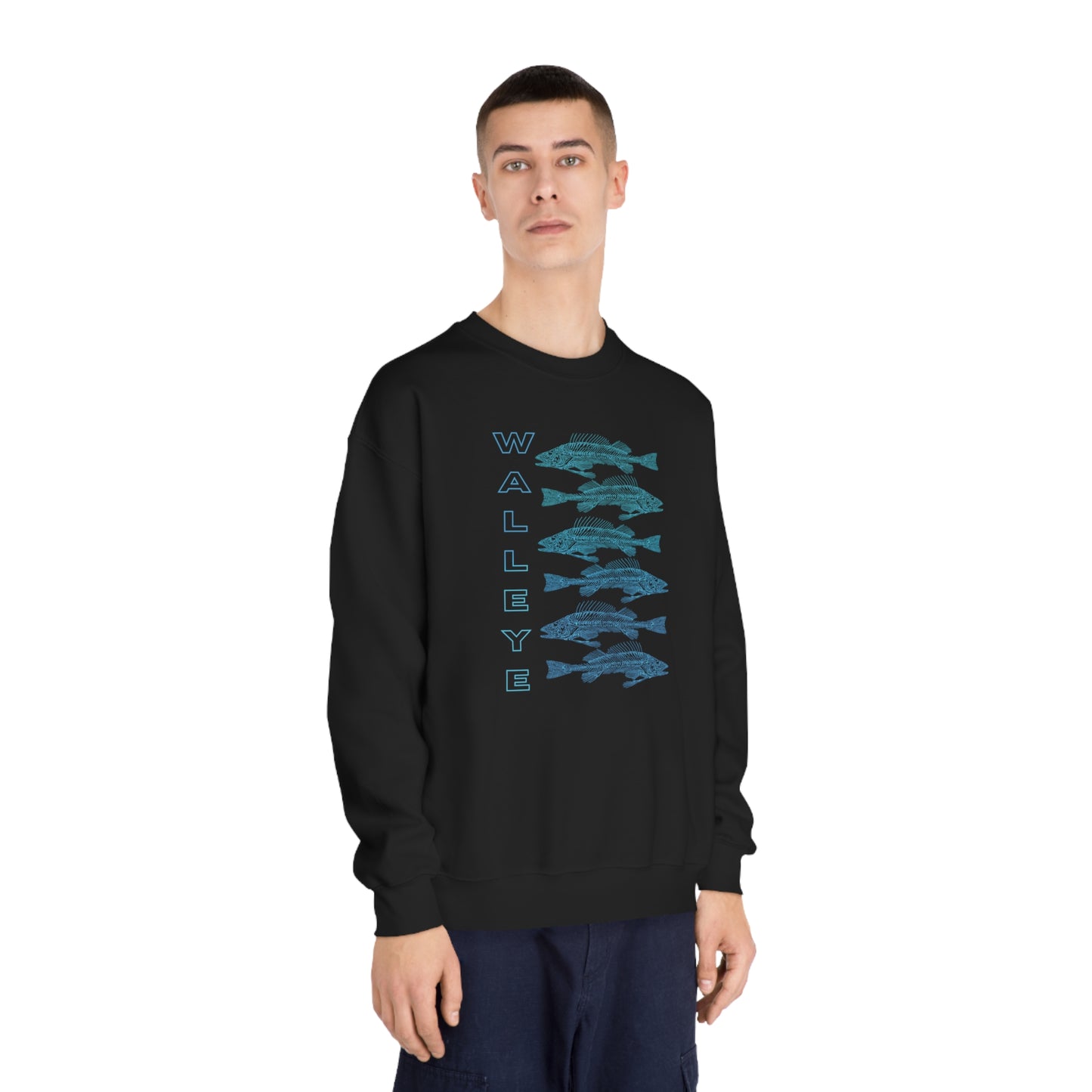 WALLEYE 6 bg gradient Unisex DryBlend® Crewneck Sweatshirt