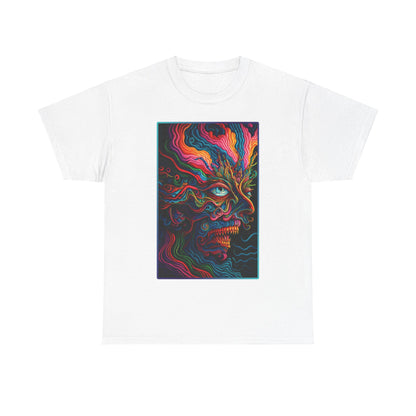 PSYCHEDELIC FACE v 1 Unisex Heavy Cotton Tee