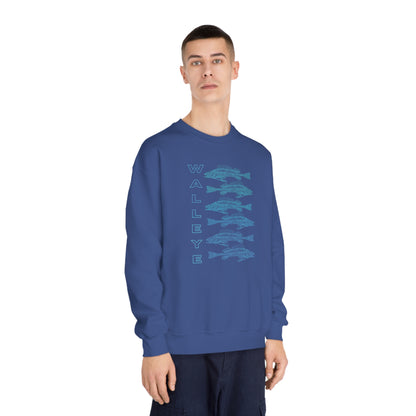 WALLEYE 6 bg gradient Unisex DryBlend® Crewneck Sweatshirt