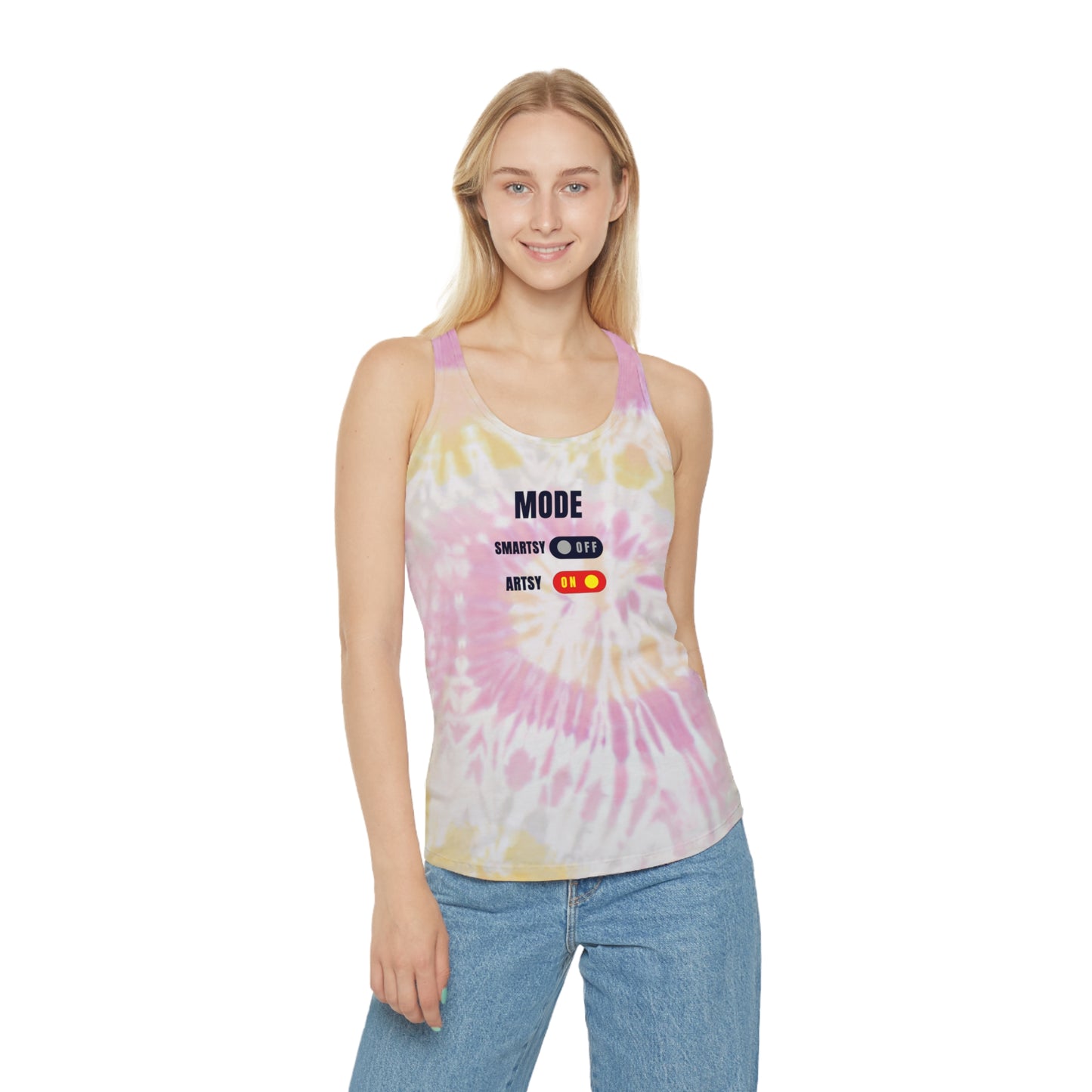 SMARTSY ARTSY Tie Dye Racerback Tank Top