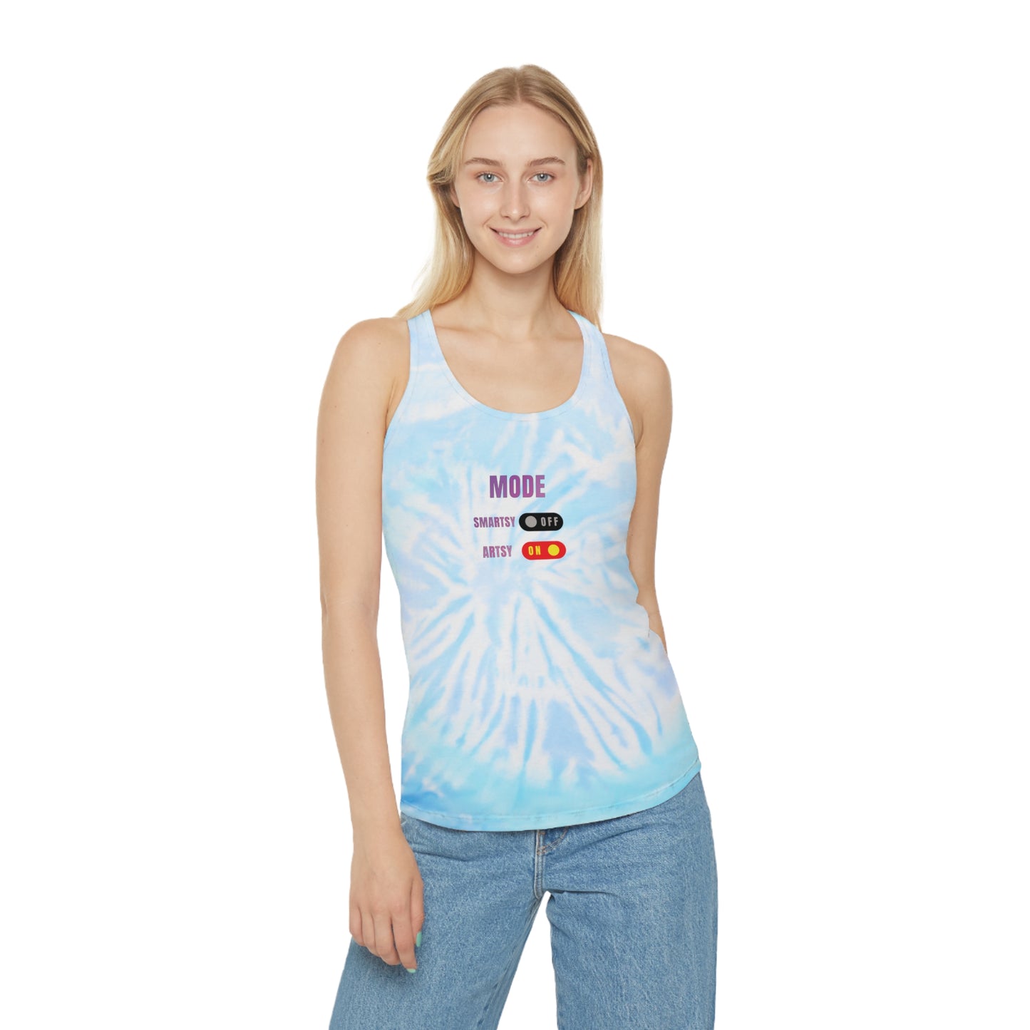 SMARTSY ARTSY Tie Dye Racerback Tank Top