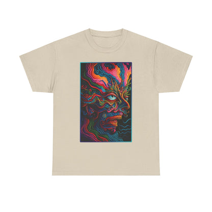 PSYCHEDELIC FACE v 1 Unisex Heavy Cotton Tee