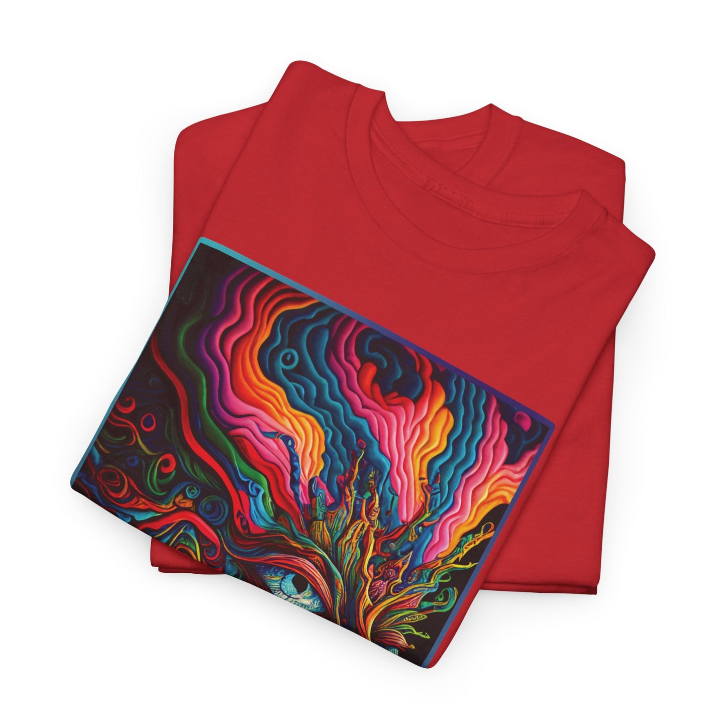 PSYCHEDELIC FACE v 1 Unisex Heavy Cotton Tee