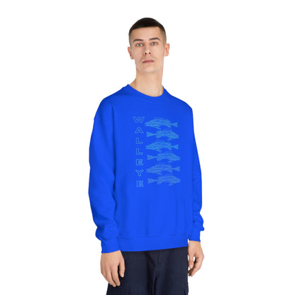 WALLEYE 6 bg gradient Unisex DryBlend® Crewneck Sweatshirt