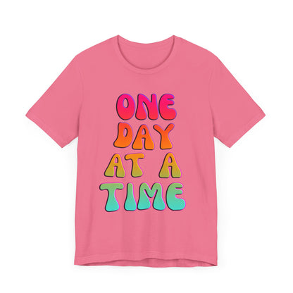 ONE DAY AT A TIME Groovy Edition Unisex Jersey Short Sleeve Tee