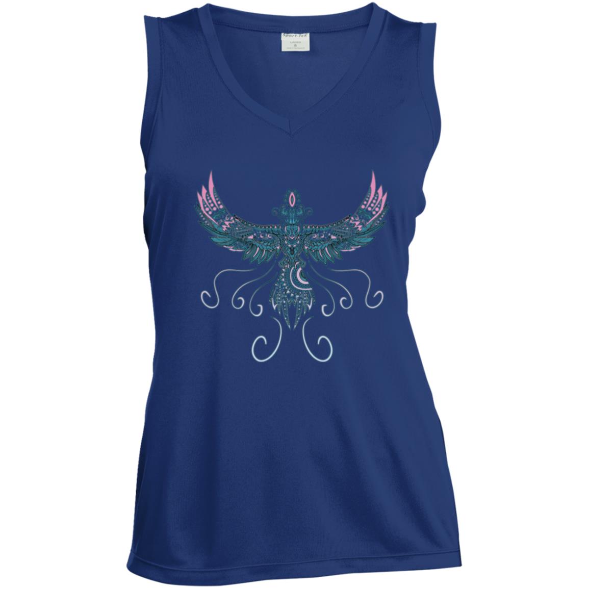 PHOENIX MANDALA LST352 Ladies' Sleeveless V-Neck Performance Tee