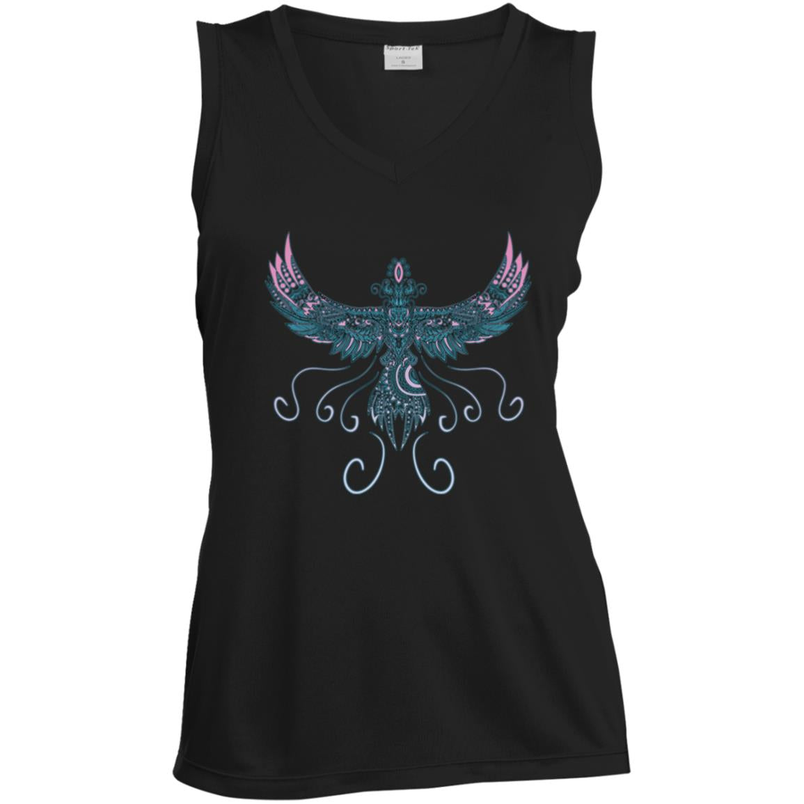 PHOENIX MANDALA LST352 Ladies' Sleeveless V-Neck Performance Tee