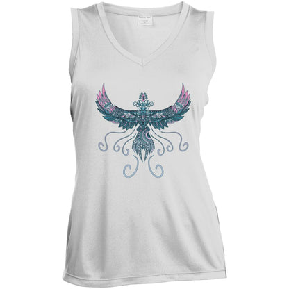 PHOENIX MANDALA LST352 Ladies' Sleeveless V-Neck Performance Tee